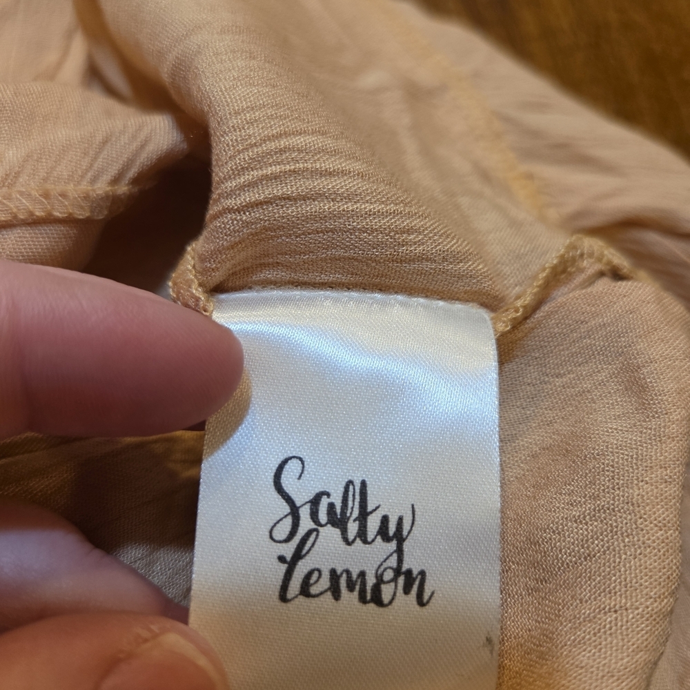 Peach Ruffled Spagattie Strap Sundress From Salty Lemon NWT - Picture 5 of 8